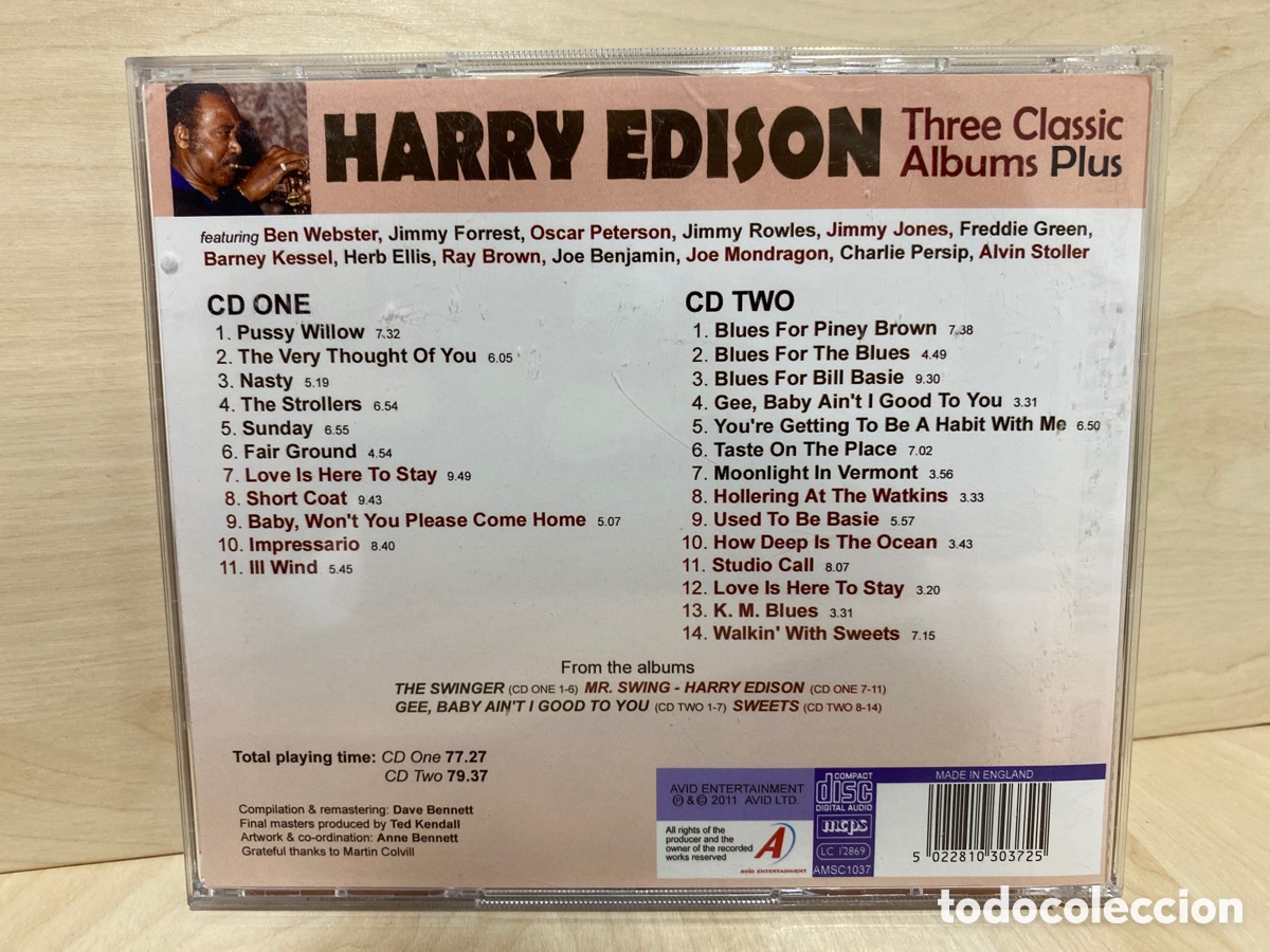 CDs de m&uacute;sica: Harry Edison - Three Classic Albums Plus (2xCD) - Foto 2