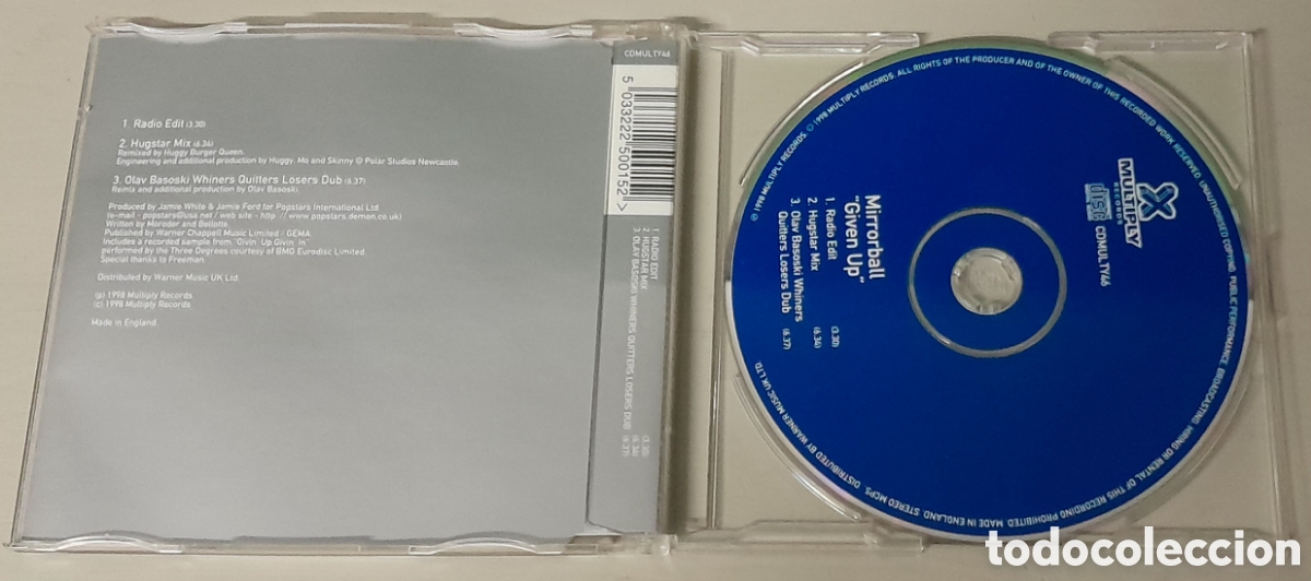 CDs de m&uacute;sica: MIRRORBALL - GIVEN UP - CDSINGLE - Foto 2
