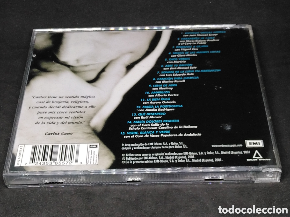 CDs de m&uacute;sica: CARLOS CANO - QUE NAVEGUEN LOS SUE&Ntilde;OS - CD - DISCO COMPROBADO - 2001 - Foto 2