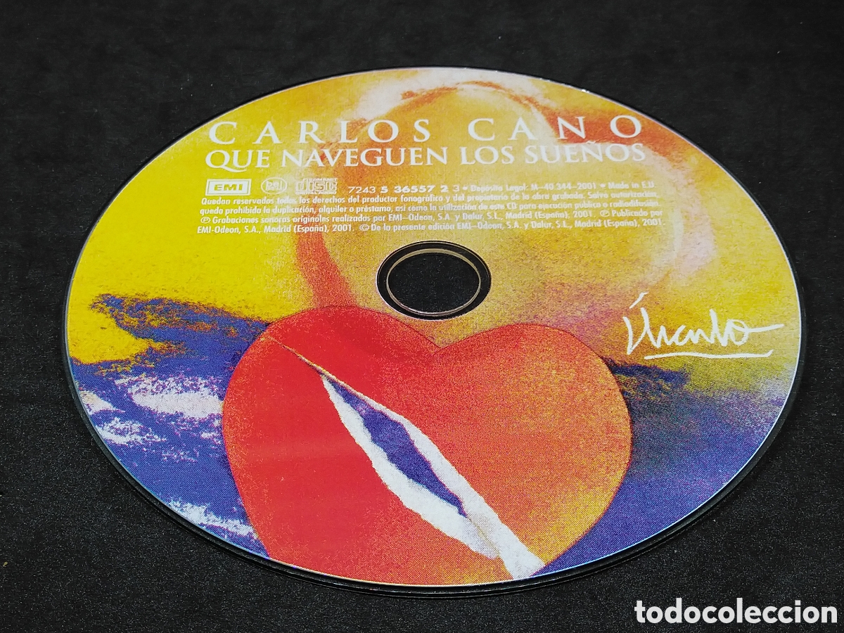 CDs de m&uacute;sica: CARLOS CANO - QUE NAVEGUEN LOS SUE&Ntilde;OS - CD - DISCO COMPROBADO - 2001 - Foto 7