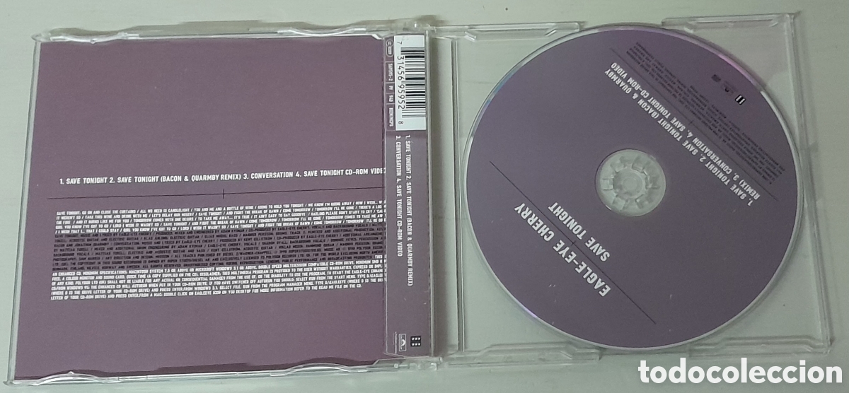 CDs de m&uacute;sica: EAGLE-EYE CHERRY - SAVE TONIGHT - CDSINGLE - Foto 2