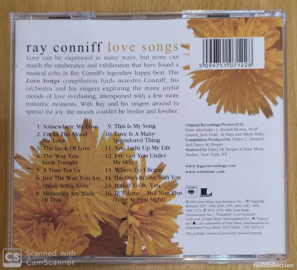 CDs de m&uacute;sica: RAY CONNIFF (LOVE SONGS) CD 2003 - Foto 2