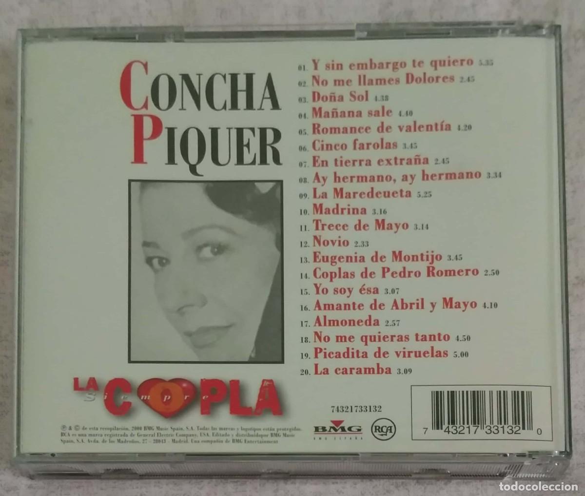 CDs de m&uacute;sica: CONCHA PIQUER (20 GRANDES EXITOS) CD 2000 - Foto 2