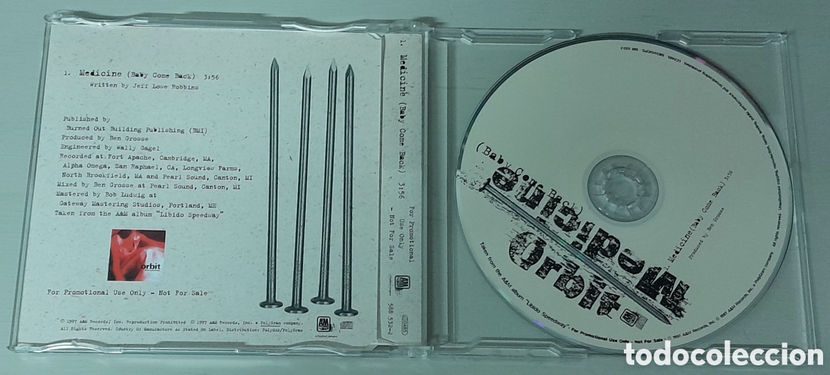 CDs de m&uacute;sica: ORBIT - MEDICINE - CDSINGLE - Foto 2