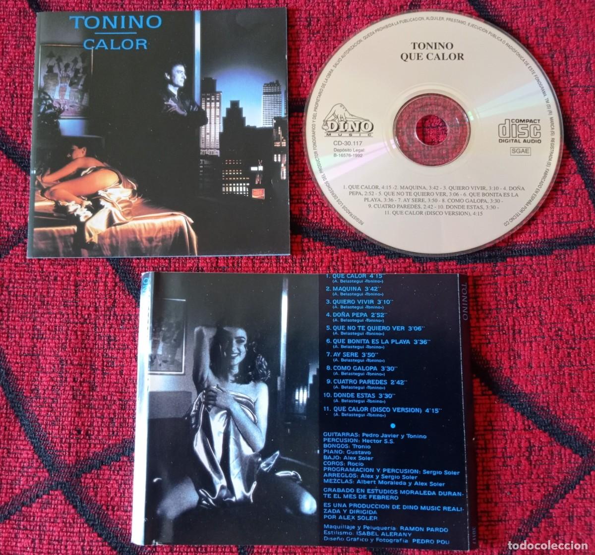 CDs de m&uacute;sica: TONINO ** Que Calor ** CD ORIGINAL 1992 - Foto 1