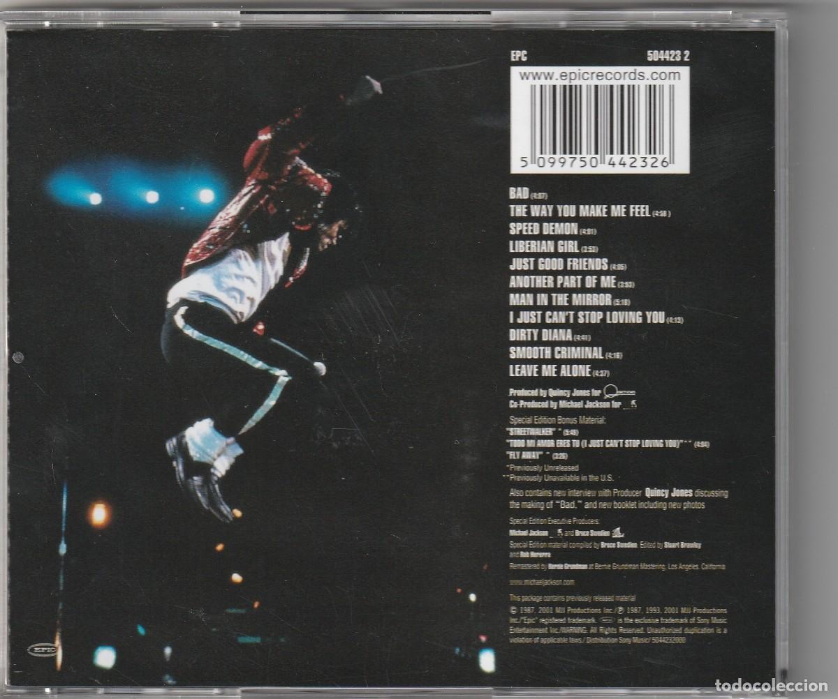 CDs de m&uacute;sica: MICHAEL JACKSON - BAD &middot; SPECIAL EDITION (CD EPIC-SONY 2009) - Foto 2