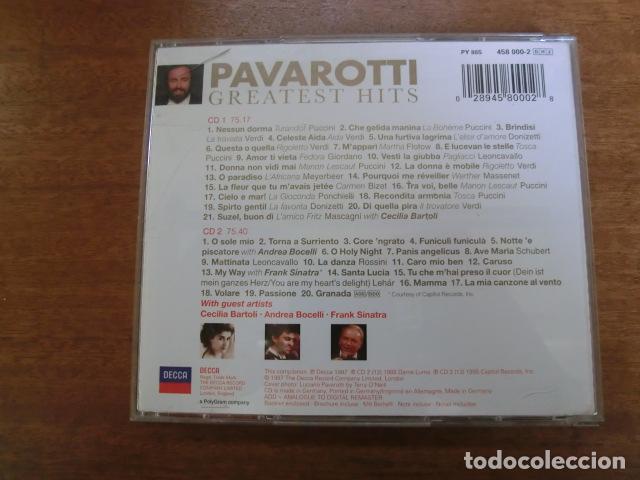 CDs de m&uacute;sica: 2 CD - PAVAROTTI GREATEST HITS - - Foto 2