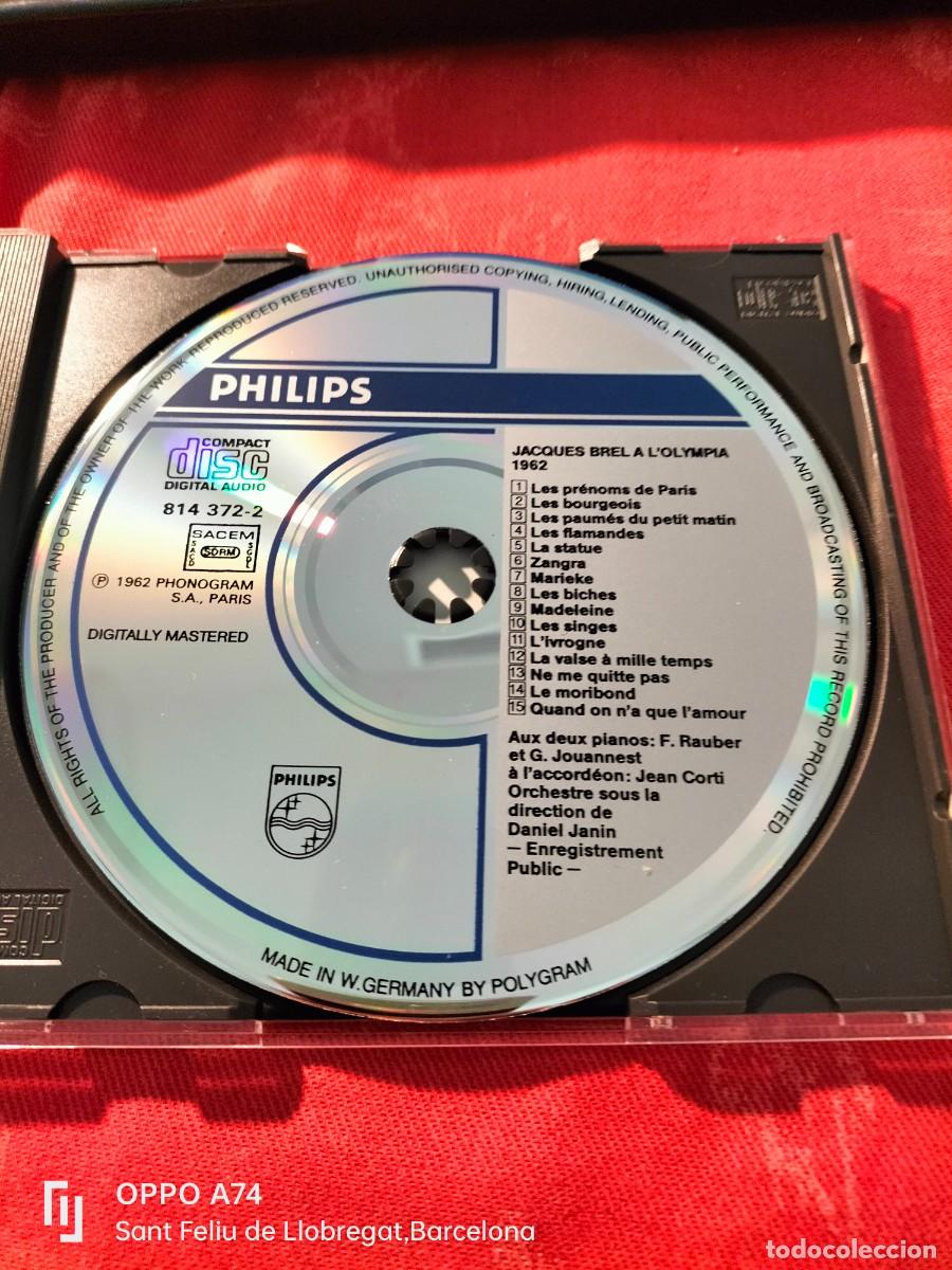 CDs de m&uacute;sica: RAR CD. JACQUES BREL. A LOLYMPIA 1962 - Foto 2