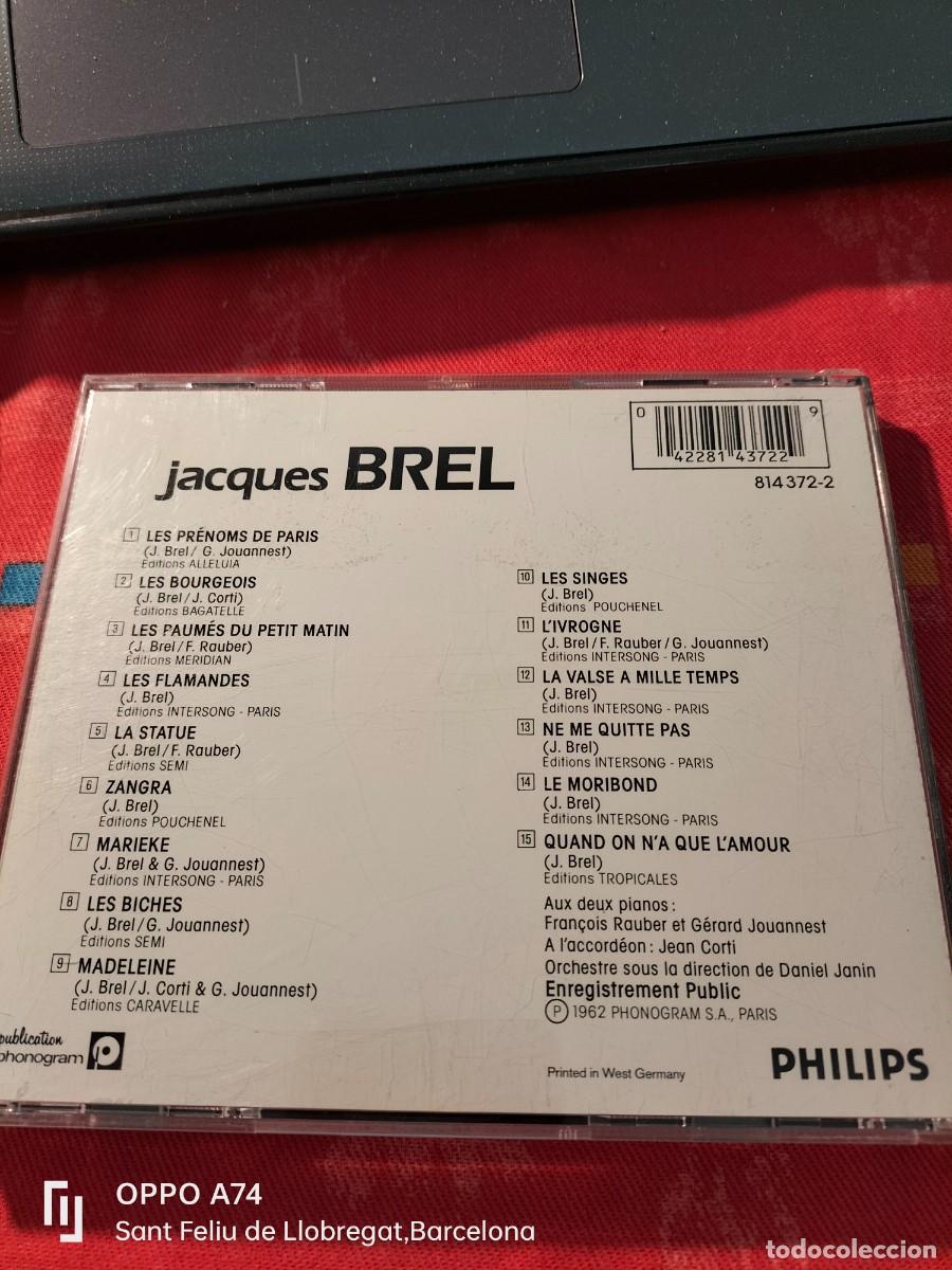 CDs de m&uacute;sica: RAR CD. JACQUES BREL. A LOLYMPIA 1962 - Foto 3