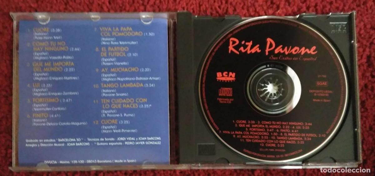 CDs de m&uacute;sica: RITA PAVONE (SUS EXITOS EN ESPA&Ntilde;OL) CD 1995 - Foto 3