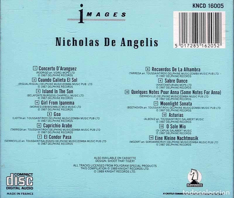 CDs de m&uacute;sica: Nicholas de Angelis - Images. CD - Foto 2
