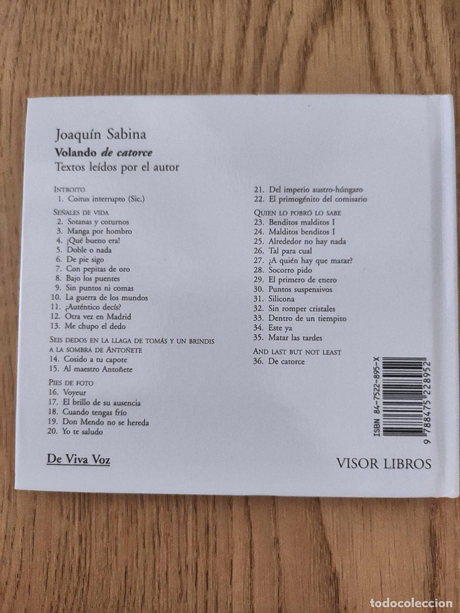 CDs de m&uacute;sica: Joaqu&iacute;n Sabina Volando de catorce Visor libros - Foto 2