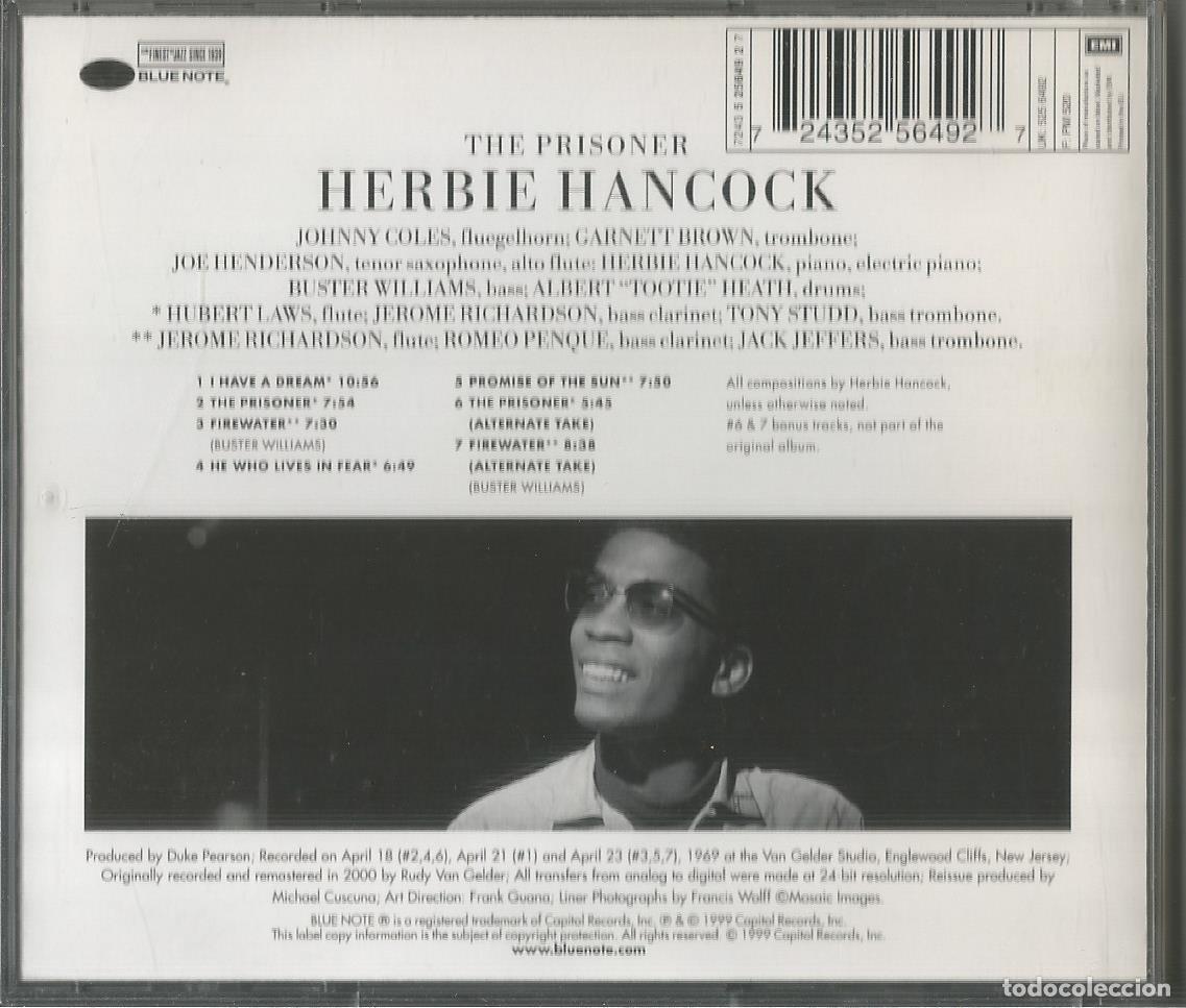 CDs de m&uacute;sica: HERBIE HANCOCK. THE PRISIONER. BLUE NOTE 2000. - Foto 2