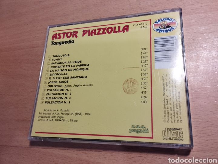 CDs de m&uacute;sica: ASTOR PIAZZOLLA. TANGUEDIA (CD) - Foto 3