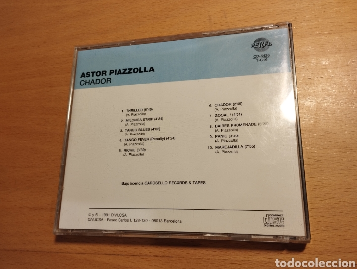 CDs de m&uacute;sica: ASTOR PIAZZOLLA. CHADOR (CD) - Foto 3