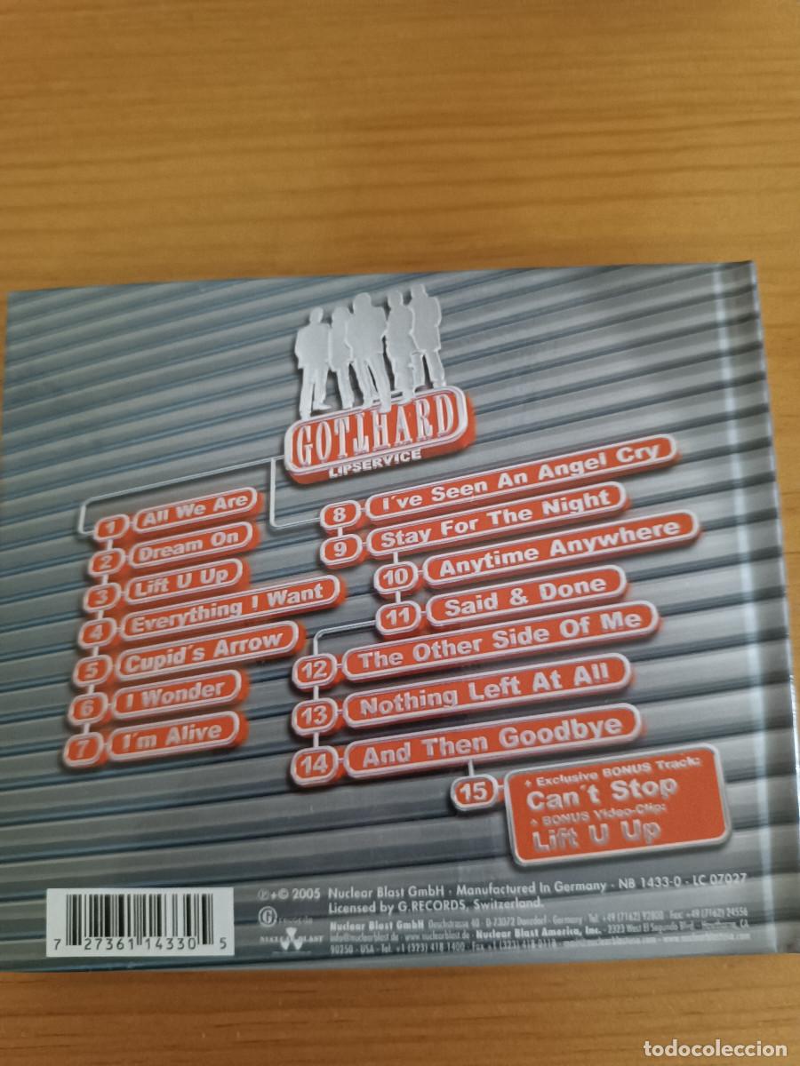 CDs de m&uacute;sica: GOTTHARD - LIPSERVICE CD DIGIPACK HARD ROCK - Foto 2