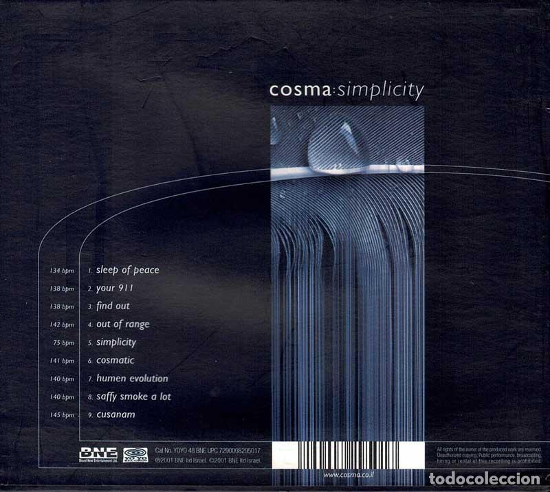 CDs de m&uacute;sica: Cosma - Simplicity. CD - Foto 2