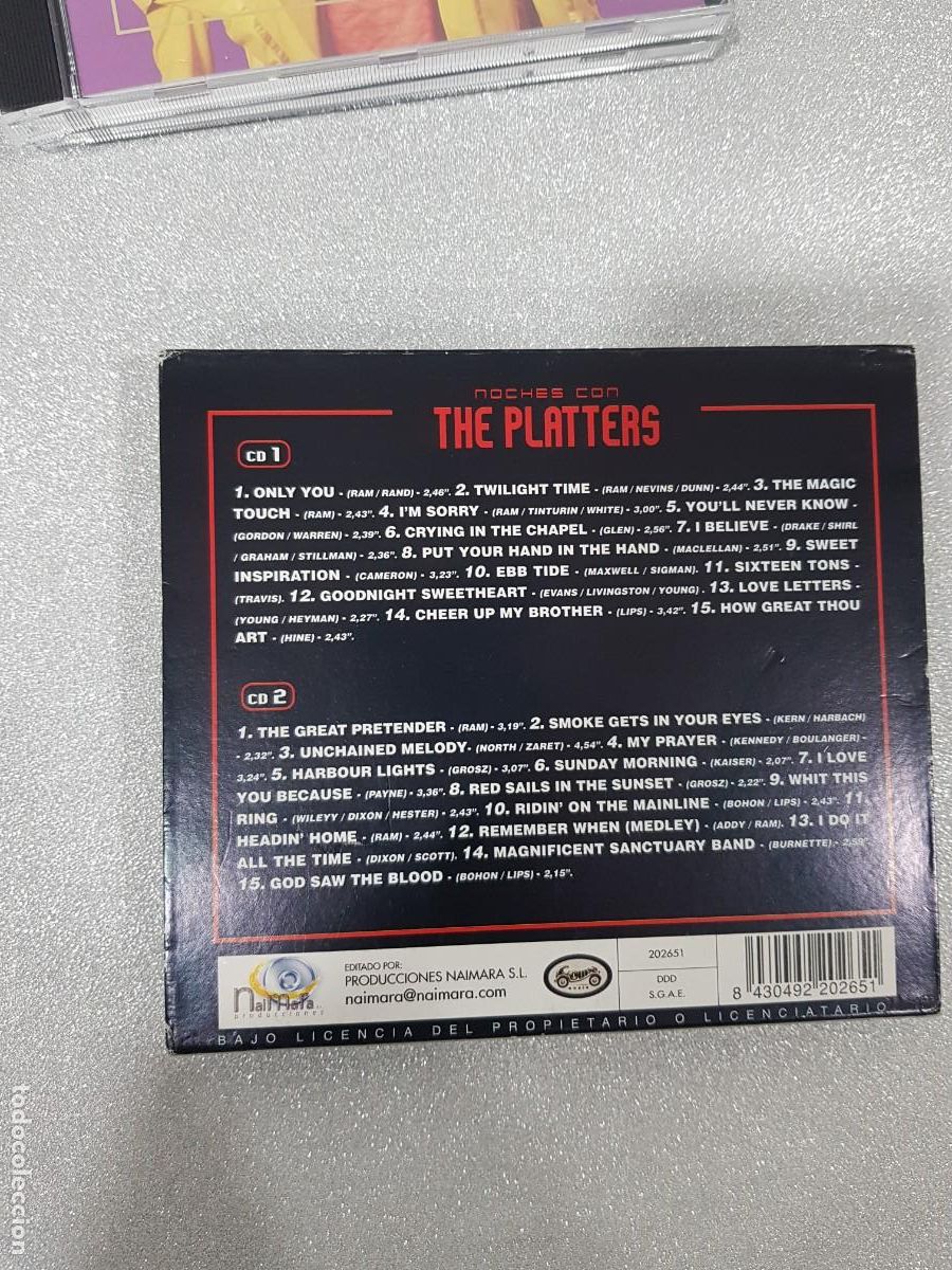 CDs de m&uacute;sica: The Platters noches con cd - Foto 3