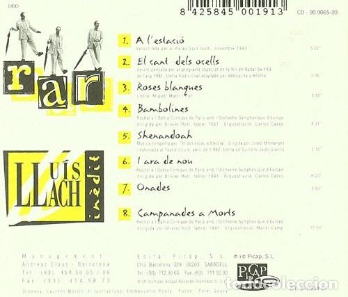 CDs de m&uacute;sica: LLU&Iacute;S LLACH - Rar (1994) - CD - Foto 2