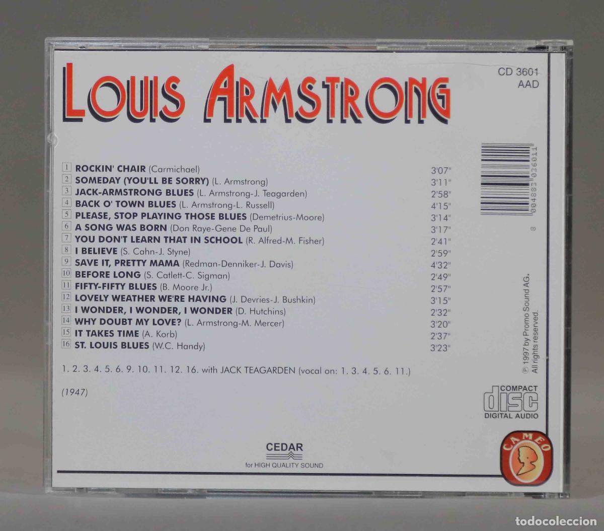 CDs de m&uacute;sica: cd. louis armstrong. cameo - Foto 2