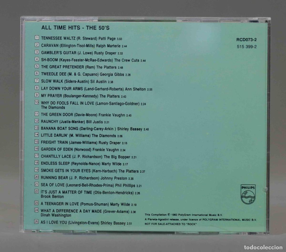 CDs de m&uacute;sica: CD. All Time Hits - The 50&acute;s - Foto 2