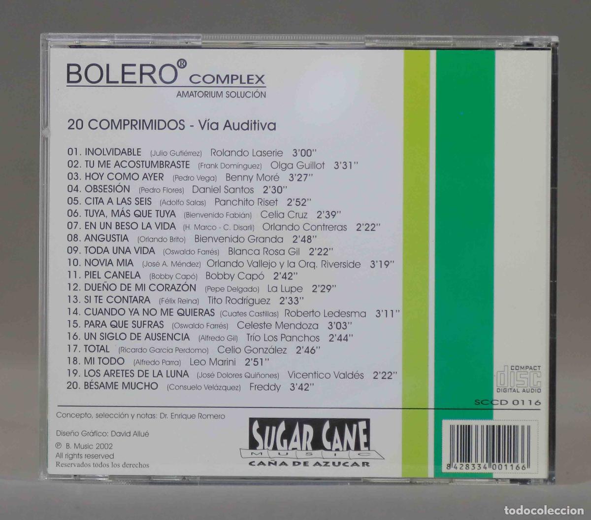 CDs de m&uacute;sica: CD. BOLERO. COMPLEX - Foto 2