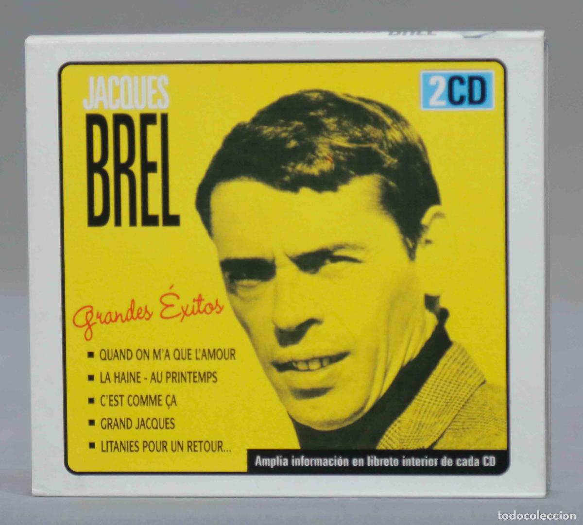 CDs de m&uacute;sica: 2 CD. Jacques Brel &ndash; Grandes &Eacute;xitos - Foto 1