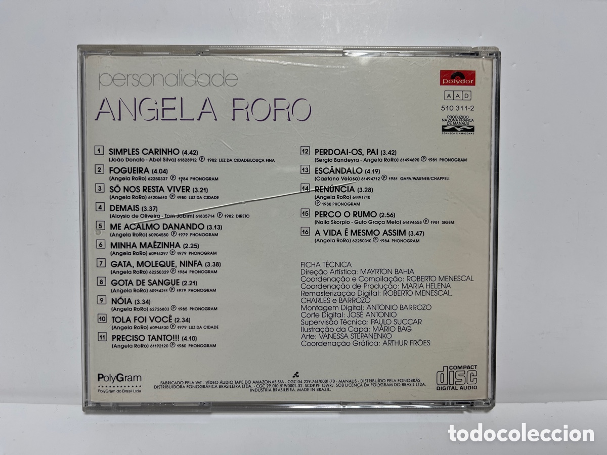 CDs de m&uacute;sica: Angela Ro Ro - Personalidade (CD) - Foto 2