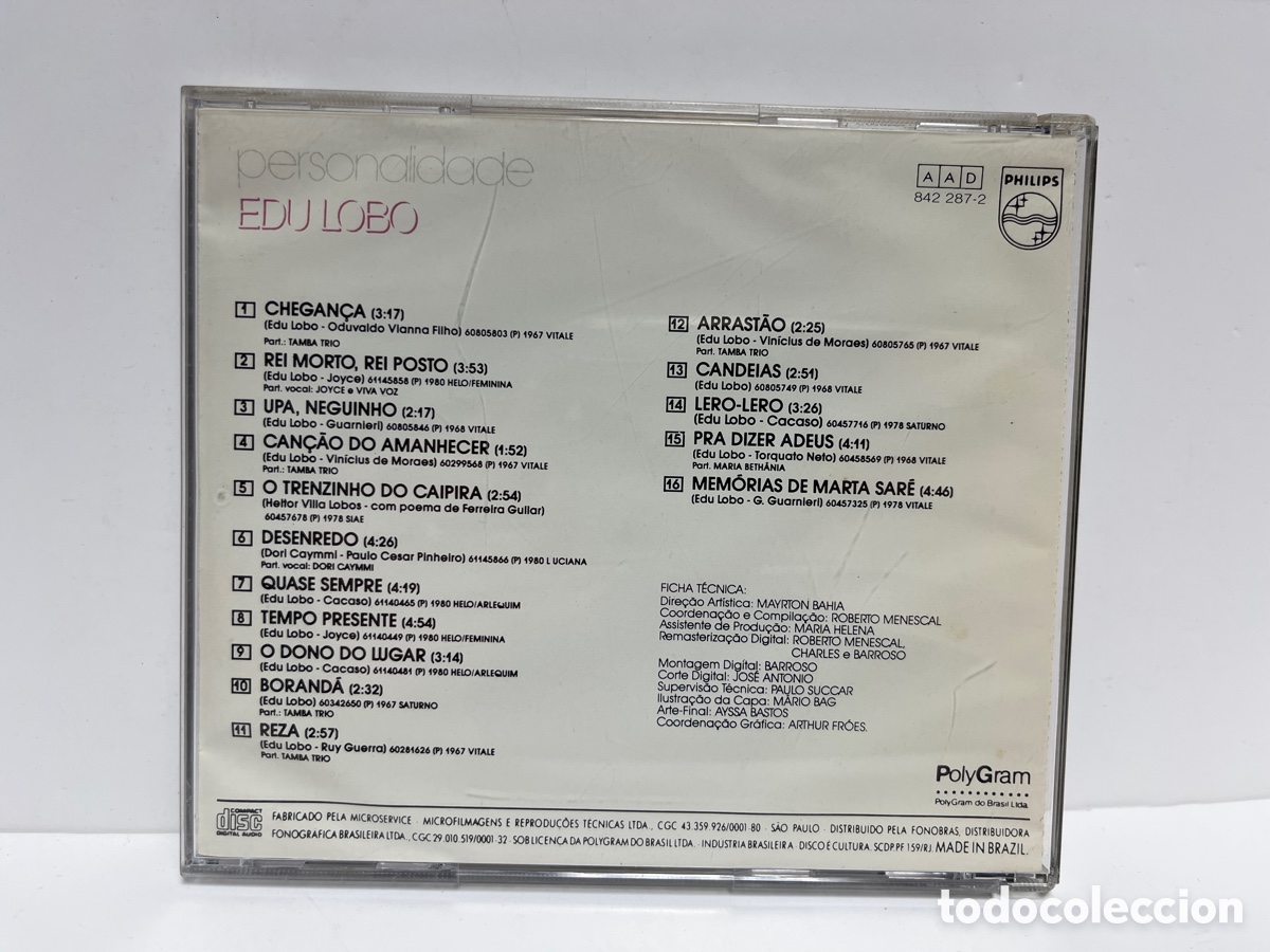 CDs de m&uacute;sica: Edu Lobo - Personalidade (CD) - Foto 2
