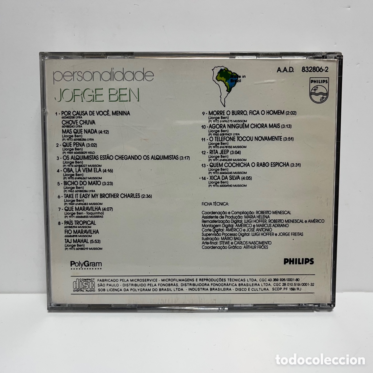 CDs de m&uacute;sica: Jorge Ben - Personalidade (CD) - Foto 2