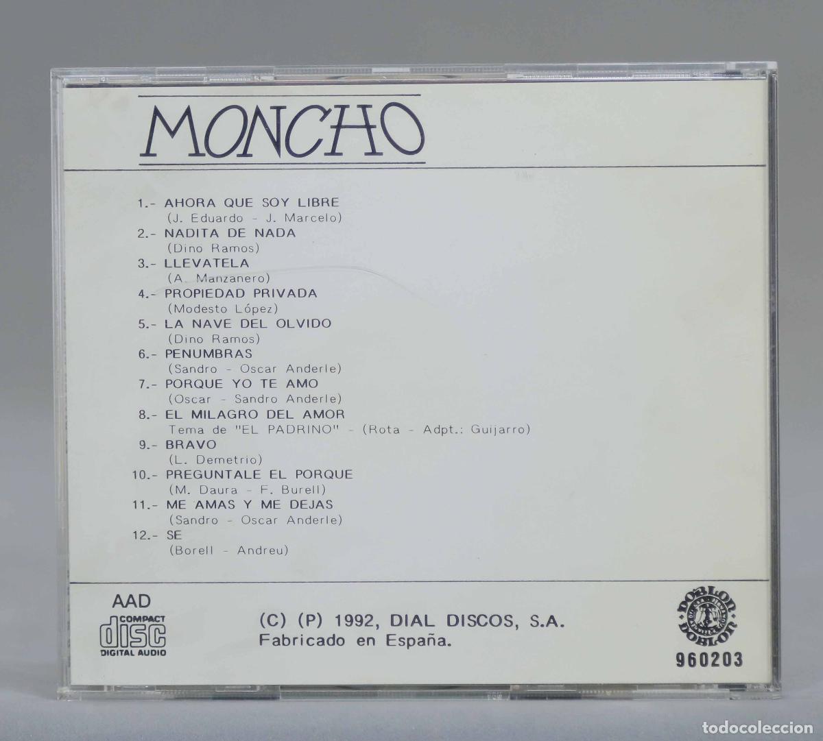 CDs de m&uacute;sica: CD. Moncho. El gitano del bolero - Foto 2