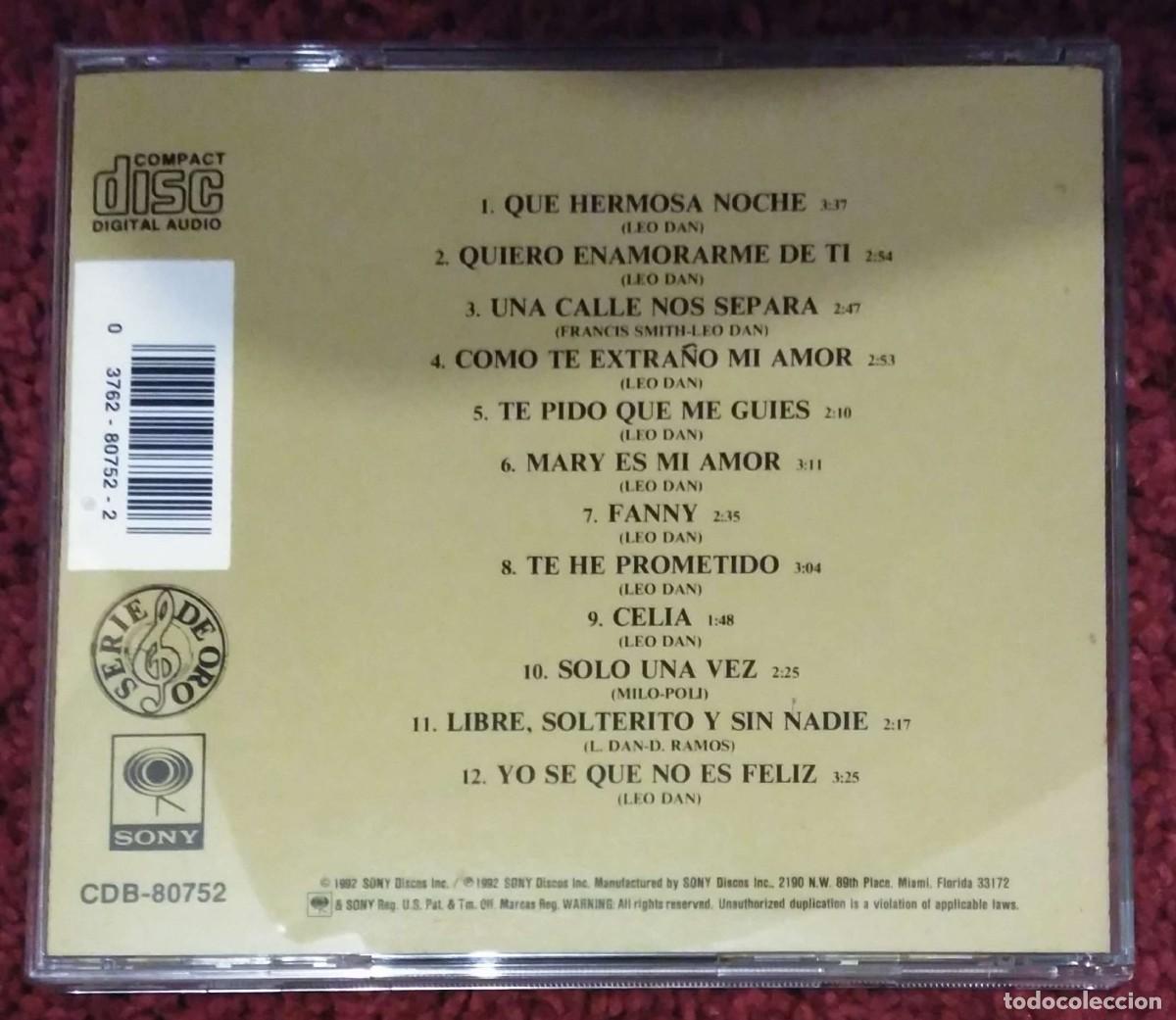CDs de m&uacute;sica: LEO DAN (EL IDOLO) CD 1992 Serie de Oro - Foto 2
