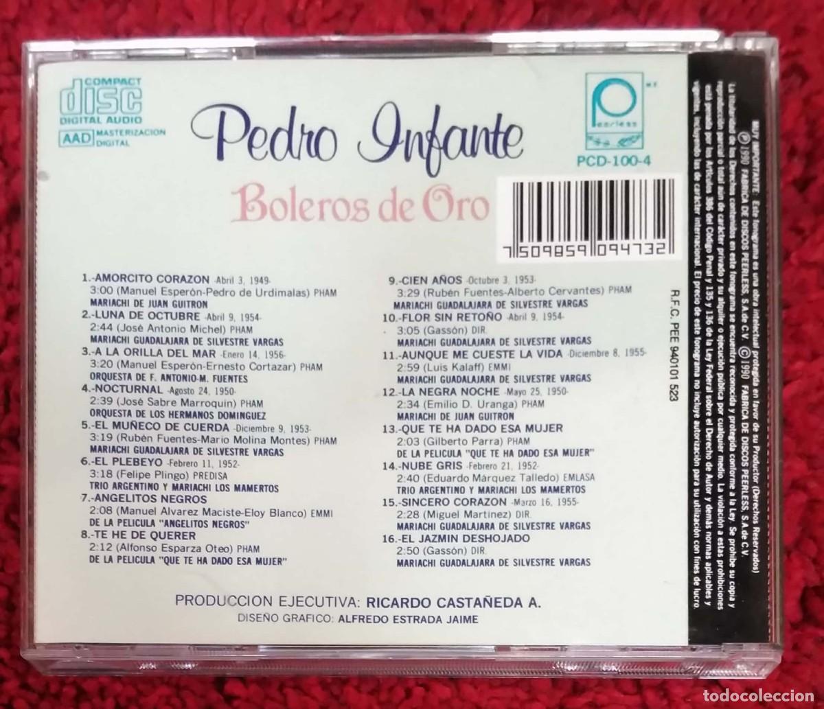 CDs de m&uacute;sica: PEDRO INFANTE (BOLEROS DE ORO) CD 1990 - Foto 2