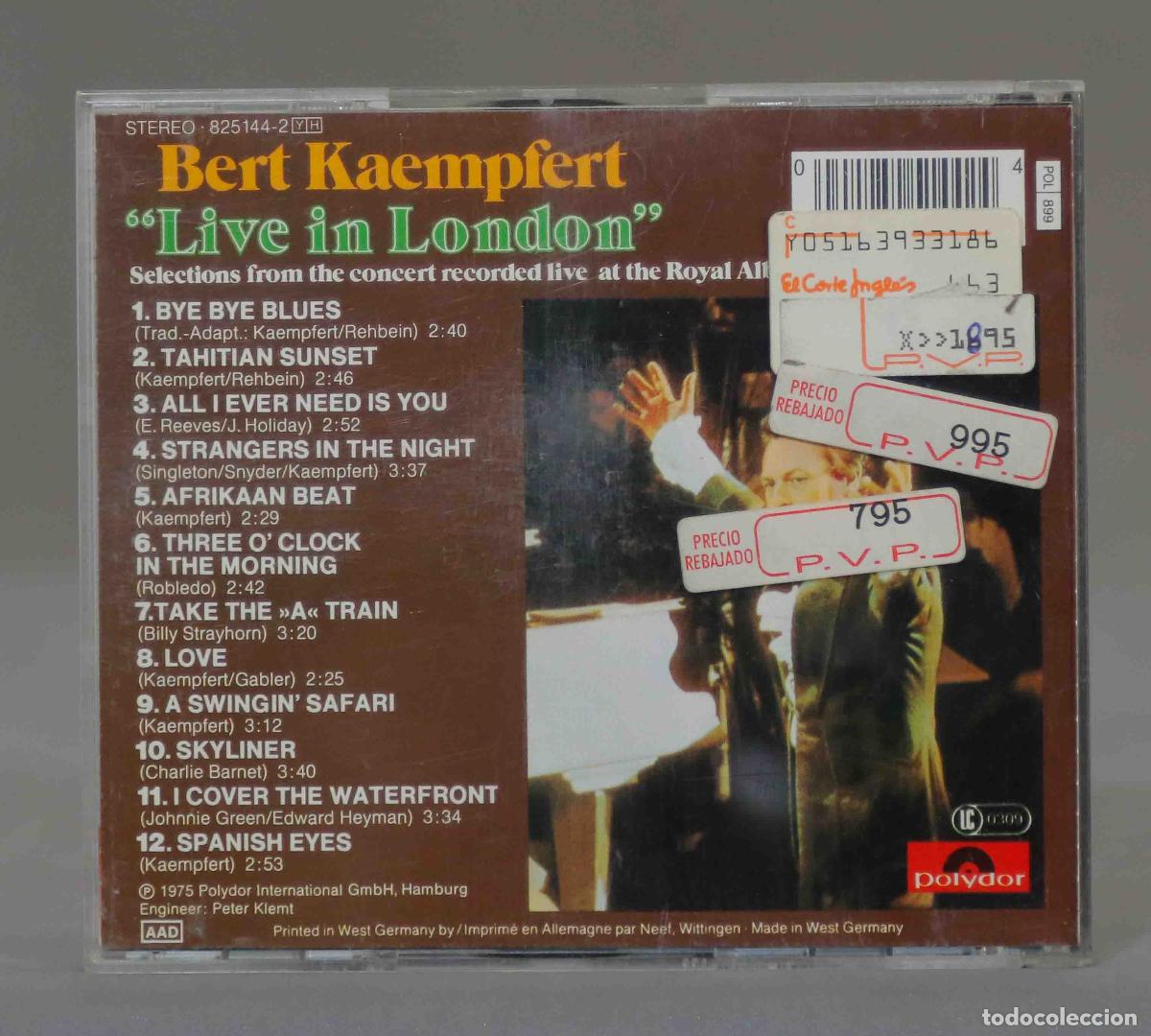 CDs de m&uacute;sica: CD. Bert Kaempfert &ndash; Live In London - Foto 2
