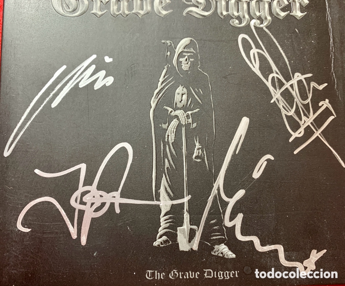 CDs de m&uacute;sica: Grave Digger Firmado Cd The Grave Digger del 2001- - Foto 3