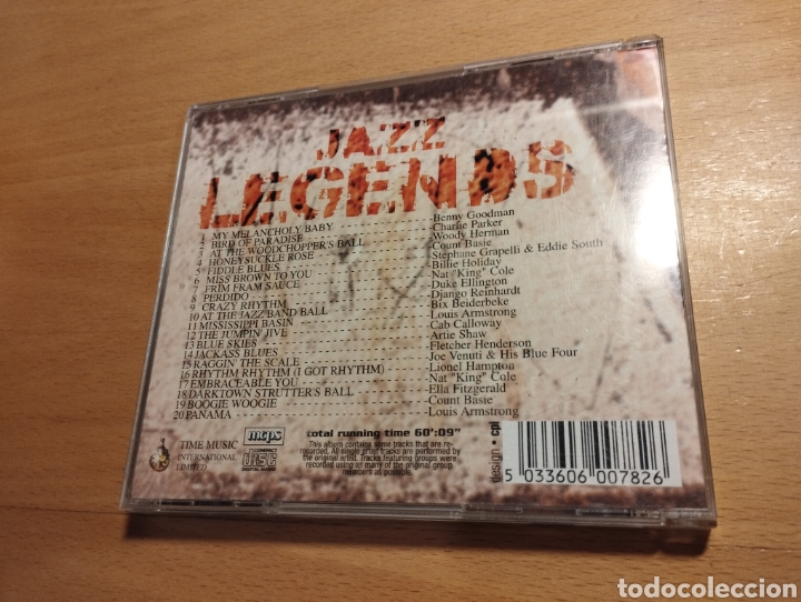 CDs de m&uacute;sica: JAZZ LEGENDS. 20 ALL TIME JAZZ CLASSICS (CD) - Foto 3