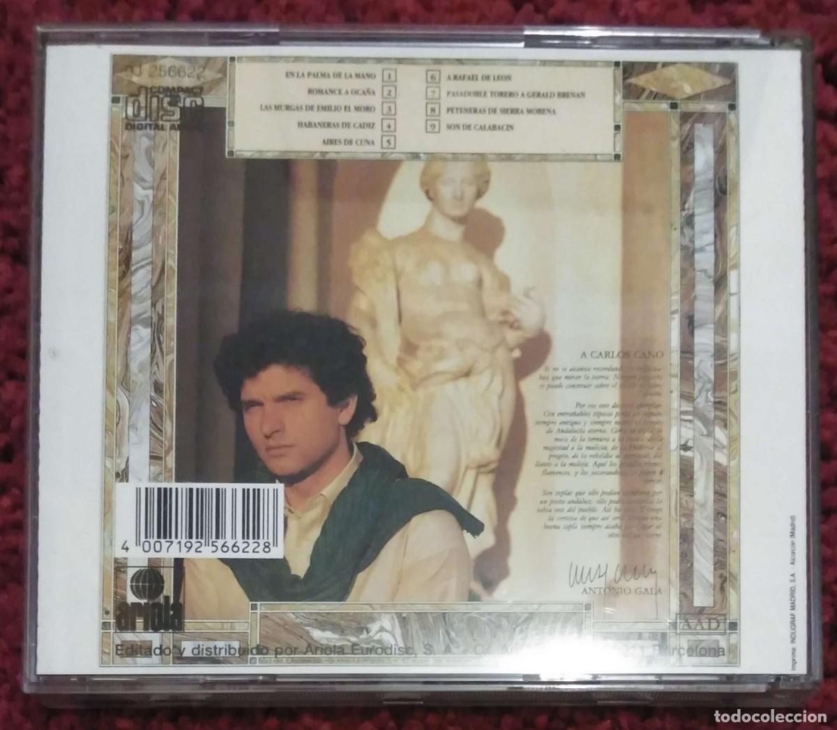 CDs de m&uacute;sica: CARLOS CANO (CUADERNO DE COPLAS) CD 1987 - Foto 2