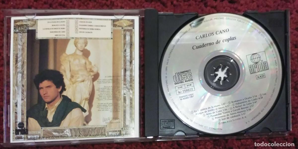 CDs de m&uacute;sica: CARLOS CANO (CUADERNO DE COPLAS) CD 1987 - Foto 3