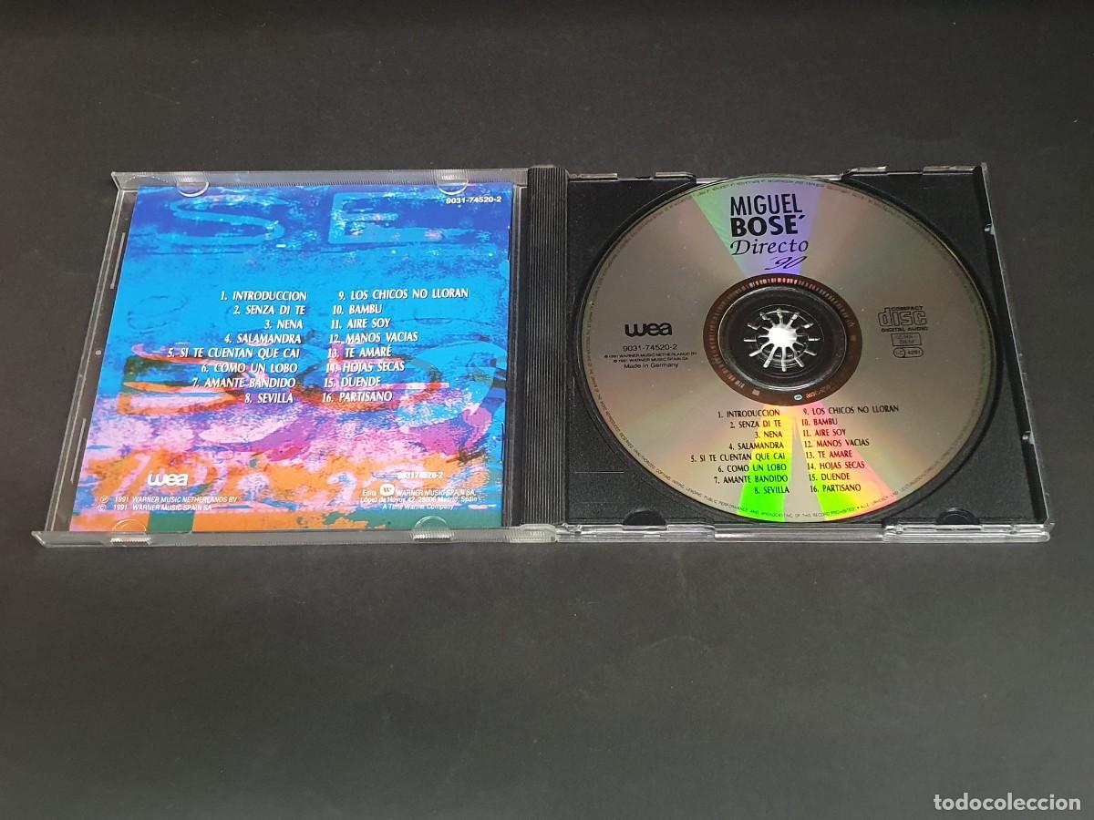 CDs de m&uacute;sica: CD MIGUEL BOS&Eacute; - DIRECTO 90 - 1991 - Foto 2