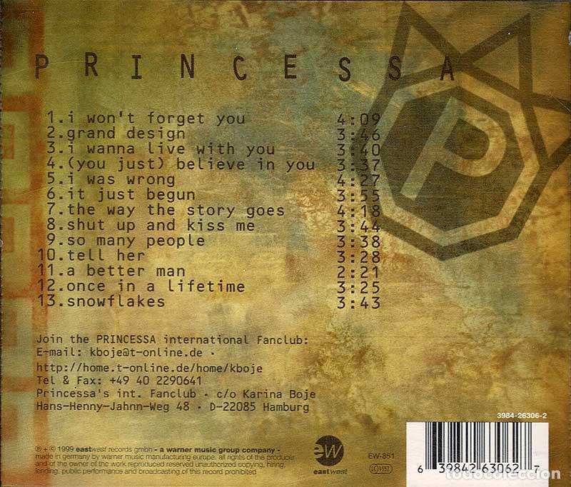 CDs de m&uacute;sica: Princessa - I Wont Forget You. CD - Foto 2