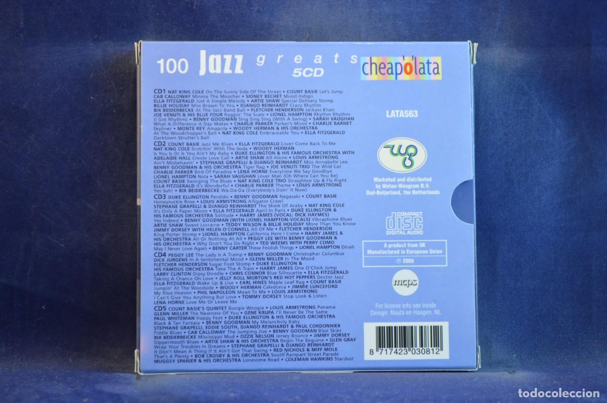 CDs de m&uacute;sica: VARIOUS &ndash; 100 JAZZ GREATS - 5 CD - Foto 2