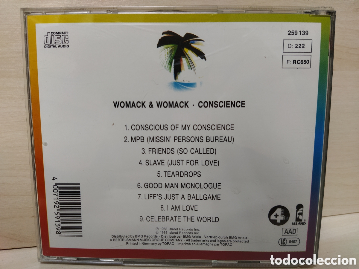 CDs de m&uacute;sica: Womack & Womack - Conscience (CD, Album) - Foto 2