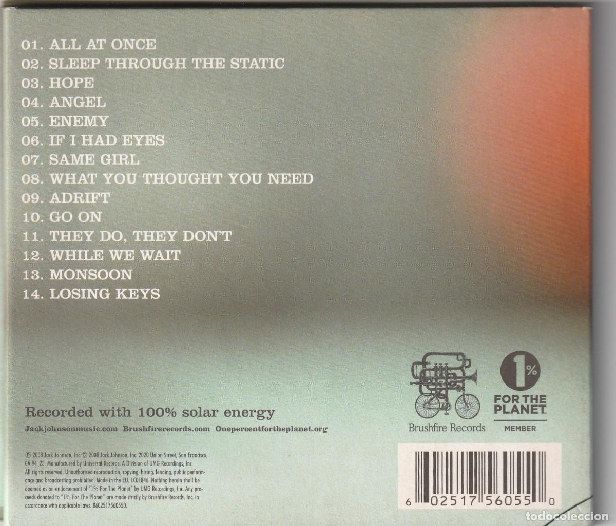 CDs de m&uacute;sica: JACK JOHNSON - SLEEP THROUGH THE STATIC (CD BRUSHFIRE 2008) - Foto 2