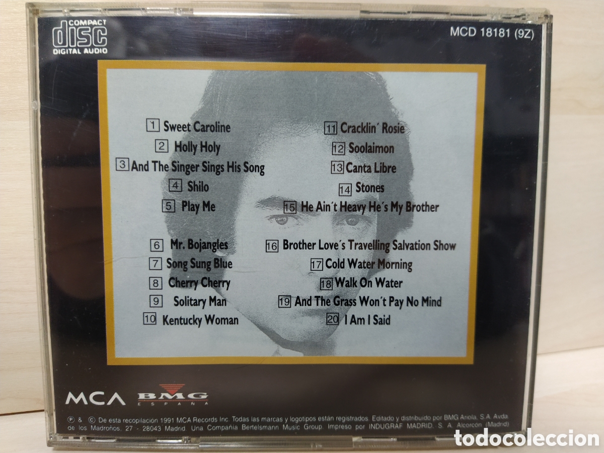 CDs de m&uacute;sica: Neil Diamond - 20 Diamond Hits (CD, Comp) - Foto 2