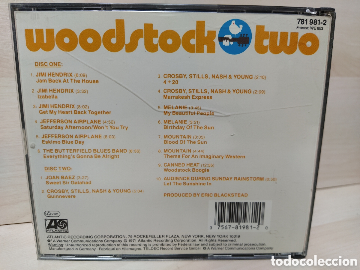 CDs de m&uacute;sica: Various - Woodstock Two (2xCD, Comp) - Foto 2