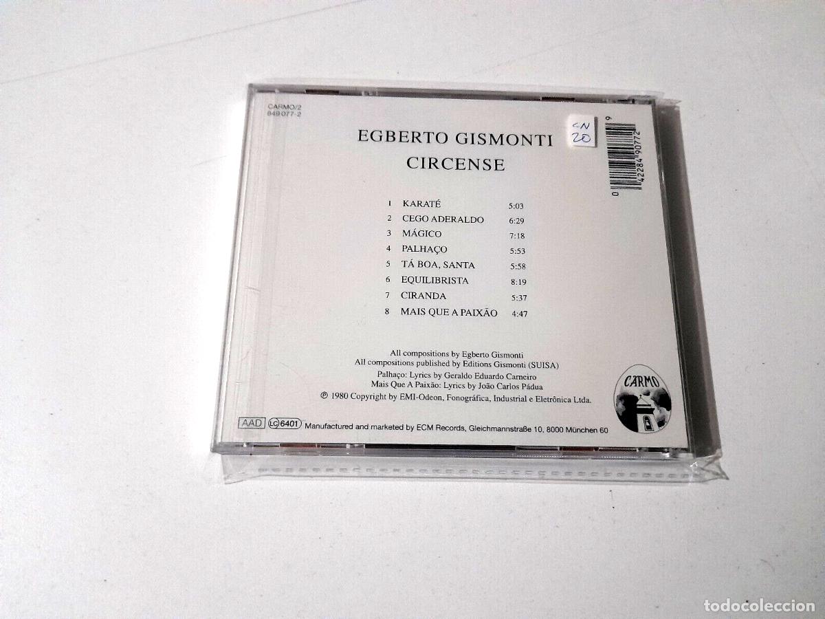 CDs de m&uacute;sica: EGBERTO GISMONTI &rdquo;CIRCENSE&rdquo; CD 8 TRACKS COMO NUEVO - Foto 2