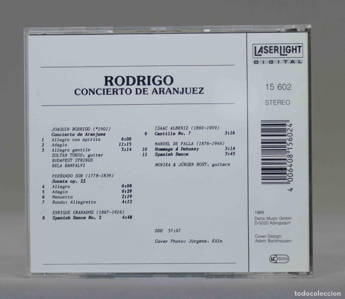 CDs de m&uacute;sica: CD. Concierto De Aranjuez. rodrigo - Foto 2