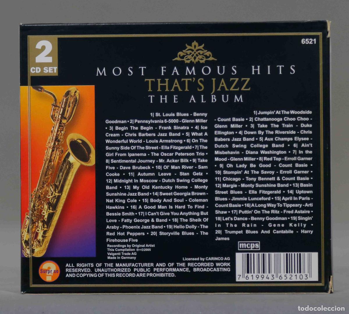 CDs de m&uacute;sica: 2 CD. Diverse Most Famous Hits. JAZZ - Foto 2