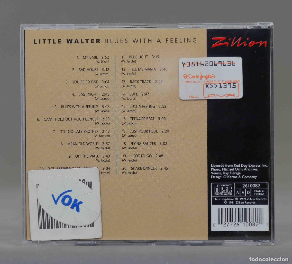 CDs de m&uacute;sica: CD. LITTLE WALTER. WITH A FEELING - Foto 2