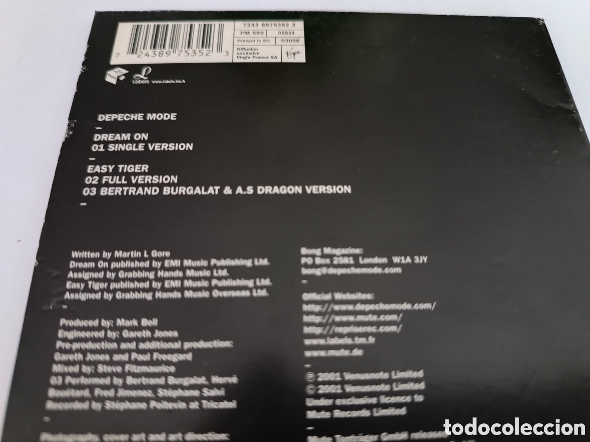 CDs de m&uacute;sica: Depeche Mode - Dream on CD single . Con funda interior . Synth pop tecno pop - Foto 2